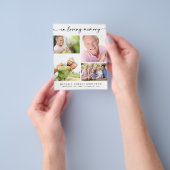 Prospectus 11,4 Cm X 14,2 Cm Budget Quatre photos Merci funéraire (main)