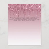 Prospectus 11,4 Cm X 14,2 Cm BUDGET Quinceanera Parties scintillant de séchage  (Dos)