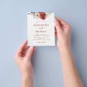 Prospectus 11,4 Cm X 14,2 Cm Budget Romantique Photo Bourgogne Mariage Eucalypt (main)