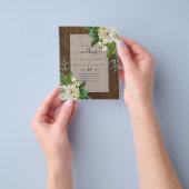 Prospectus 11,4 Cm X 14,2 Cm BUDGET ROSES BLANCHES Invitations MARIAGE CHIC (main)