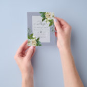 Prospectus 11,4 Cm X 14,2 Cm BUDGET ROSES BLANCHES Invitations MARIAGE CHIC (main)