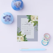 Prospectus 11,4 Cm X 14,2 Cm BUDGET ROSES BLANCHES Invitations MARIAGE CHIC (Simple)