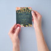 Prospectus 11,4 Cm X 14,2 Cm Budget roses PHOTO graduation party Invitation (main)