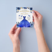 Prospectus 11,4 Cm X 14,2 Cm Budget Royal Blue Bilingue Espagnol Quinceanera (main)