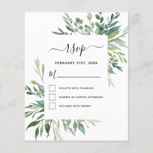 Prospectus 11,4 Cm X 14,2 Cm Budget RSVP Botanical Green Foliage