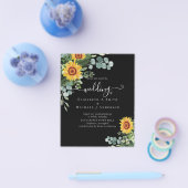 Prospectus 11,4 Cm X 14,2 Cm BUDGET Russe tournesol Eucalyptus Mariage Feuille (Simple)
