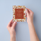 Prospectus 11,4 Cm X 14,2 Cm Budget Rustique Autumn Leaf Thanksgiving Invitatio (main)
