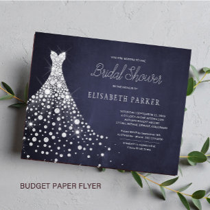 Prospectus 11,4 Cm X 14,2 Cm Budget rustique marine nuptiale invitation flyer