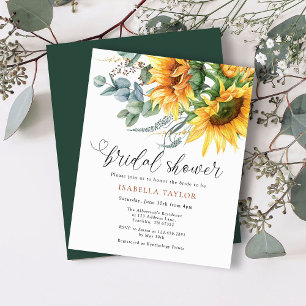 Prospectus 11,4 Cm X 14,2 Cm Budget Rustique Tournesol nuptiale Invitation de d