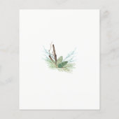 Prospectus 11,4 Cm X 14,2 Cm Budget rustique vacances d'hiver invitation fête (Dos)