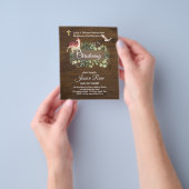 Prospectus 11,4 Cm X 14,2 Cm BUDGET Rustique Woodland Christening Invitation Ba (main)