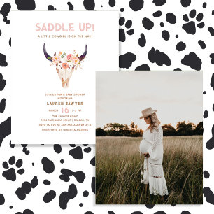 Prospectus 11,4 Cm X 14,2 Cm Budget Saddup Western Photo Baby Girl Douche