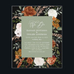 Prospectus 11,4 Cm X 14,2 Cm Budget sauge vert botanique détails mariage invita<br><div class="desc">Budget rustique aquarelle couleur florale invitation à mariage et carte de détails. Avec de belles rouille,  terre cuite,  rose rousse,  noir et sauge vert pampas herbe eucalyptus aquarelle détails. Cette invitation de mariage moderne est sûr de définir le style pour votre grand jour.</div>