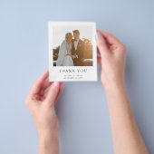 Prospectus 11,4 Cm X 14,2 Cm Budget Simple Élégant Mariage photo Merci (main)