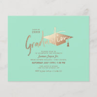 Budget Simple Minimal Graduation Party Invitations