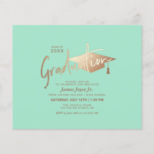 Prospectus 11,4 Cm X 14,2 Cm Budget Simple Minimal Graduation Party Invitations