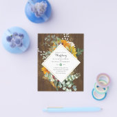 Prospectus 11,4 Cm X 14,2 Cm Budget Soleil Fleurs verdure Invitations WEDDING (Simple)