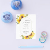 Prospectus 11,4 Cm X 14,2 Cm Budget Sunflower & Eucalyptus Graduation Party (Simple)