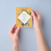 Prospectus 11,4 Cm X 14,2 Cm Budget Sunflowers Greenery Mariage Invite (main)