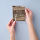 Prospectus 11,4 Cm X 14,2 Cm Budget Sweet 16 Anniversaire Rustique Invitation (main)