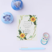 Prospectus 11,4 Cm X 14,2 Cm BUDGET Tournesols rustiques Vert Feuille Mariage (Simple)