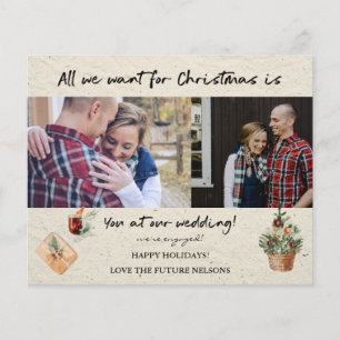 Prospectus 11,4 Cm X 14,2 Cm Budget Tout ce que nous voulons pour Noël Fiançail