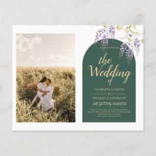 Prospectus 11,4 Cm X 14,2 Cm Budget Tout-en-un1 PHOTO Mariage Wisteria Code QR