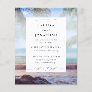 Prospectus 11,4 Cm X 14,2 Cm Budget Tropical Beach Palm Destination Mariage