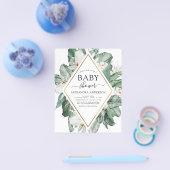 Prospectus 11,4 Cm X 14,2 Cm Budget Tropical Magnolia Baby shower Invitation (Simple)