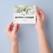 Prospectus 11,4 Cm X 14,2 Cm BUDGET/Vert/Carte de remerciements. (main)