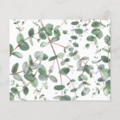 Prospectus 11,4 Cm X 14,2 Cm budget vert Eucalyptus feuillage botanique moderne (Dos)