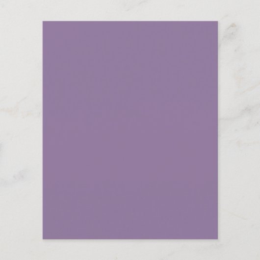 Prospectus 11,4 Cm X 14,2 Cm Budget Wisteria Purple Mariage Simple Monochrom (Devant)