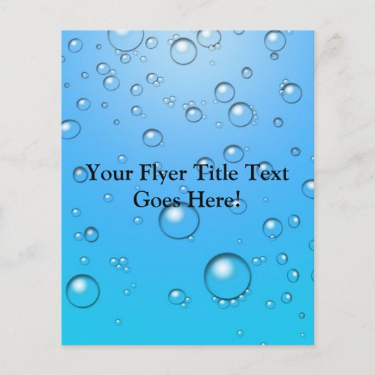 Prospectus 11,4 Cm X 14,2 Cm Bulles claires, Eau bleue (Devant)