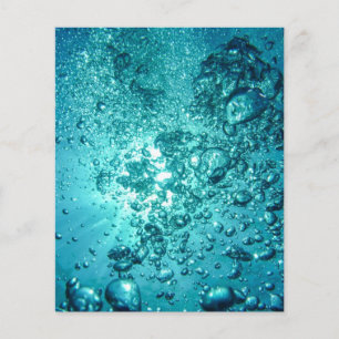 Prospectus 11,4 Cm X 14,2 Cm bulles d'air-230014 BULLES D'EAU SOUS-MARINE OCÉAN