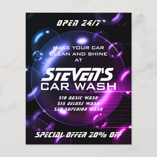 Prospectus 11,4 Cm X 14,2 Cm Bulles de savon auto flyer (Devant)