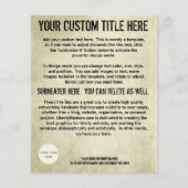 Prospectus 11,4 Cm X 14,2 Cm Bulletin d'avertissement du gouvernement (Dos)