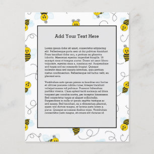 Prospectus 11,4 Cm X 14,2 Cm Bumblebee volant Jaune Noir Bumble Bee