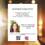 Prospectus 11,4 Cm X 14,2 Cm Business photo qr code instagram beauté maquillage<br><div class="desc">Personnalisez et ajoutez votre nom,  adresse,  texte,  photo,  votre propre code QR à votre compte instagram. Arrière - plan blanc,  texte noir.</div>