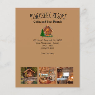 Prospectus 11,4 Cm X 14,2 Cm Cabine Resort Vacances Lodge Location photo