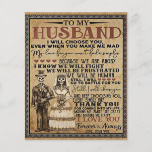 Prospectus 11,4 Cm X 14,2 Cm Cadeau d'amour de couple de Halloween pour mon mar
