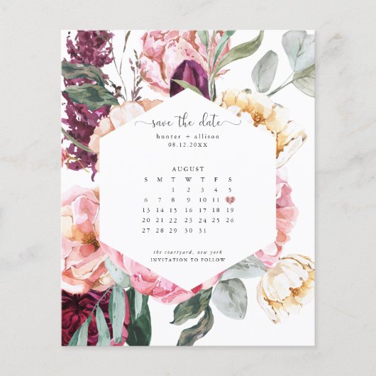 Prospectus 11,4 Cm X 14,2 Cm Calendrier budgétaire Enregistrer la date | Annabe (Devant)