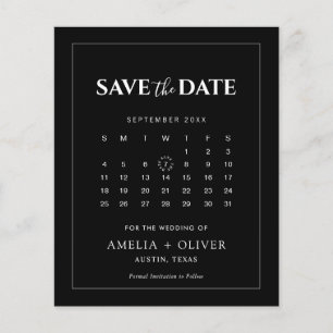 Prospectus 11,4 Cm X 14,2 Cm Calendrier de budget Moderne Minimaliste Sauvegard