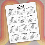 Prospectus 11,4 Cm X 14,2 Cm Calendrier de l'année complète 2024 - Minimal de b<br><div class="desc">Un calendrier de base en noir et blanc. Une recherche standard pour votre bureau à domicile ou casier scolaire. Une simple année complète en un coup d'oeil calendrier à utiliser toute l'année.</div>