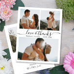 Prospectus 11,4 Cm X 14,2 Cm Calligraphie budgétaire Collecte Mariage Merci cir<br><div class="desc">Budget, Elegant, Boho Modern Mariage (3) Photo Collage "Love & Thanks" Script personnalisé abordable petit budget mariage merci flyer. Un mariage élégant merci modèle avec 3 photos sur le devant et une photo sur le dos. ***VEUILLEZ NOTER! *** LE DOCUMENT BUDGÉTAIRE/VOL EST EN PAPIER MINCE. AUCUNE ENVELOPPE INCLUSE.** METTRE À...</div>