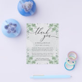 Prospectus 11,4 Cm X 14,2 Cm Calligraphie Eucalyptus budget Merci (Simple)