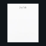 Prospectus 11,4 Cm X 14,2 Cm Calligraphie minimaliste noire blanche<br><div class="desc">Simple blanc,  moderne,  design minimaliste. Ce modèle peut être customisé pour répondre à tous les métiers professionnels.</div>