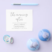 Prospectus 11,4 Cm X 14,2 Cm Calligraphie simple Budget matin après Mariage (Simple)
