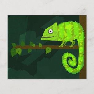 Prospectus 11,4 Cm X 14,2 Cm Caméléon vert mignon