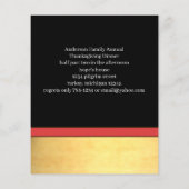 Prospectus 11,4 Cm X 14,2 Cm Caricature mignonne Thanksgiving Turquie (Dos)