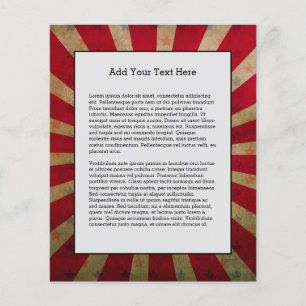 Prospectus 11,4 Cm X 14,2 Cm Carnaval vintage Circus Tent Stars Red Lines